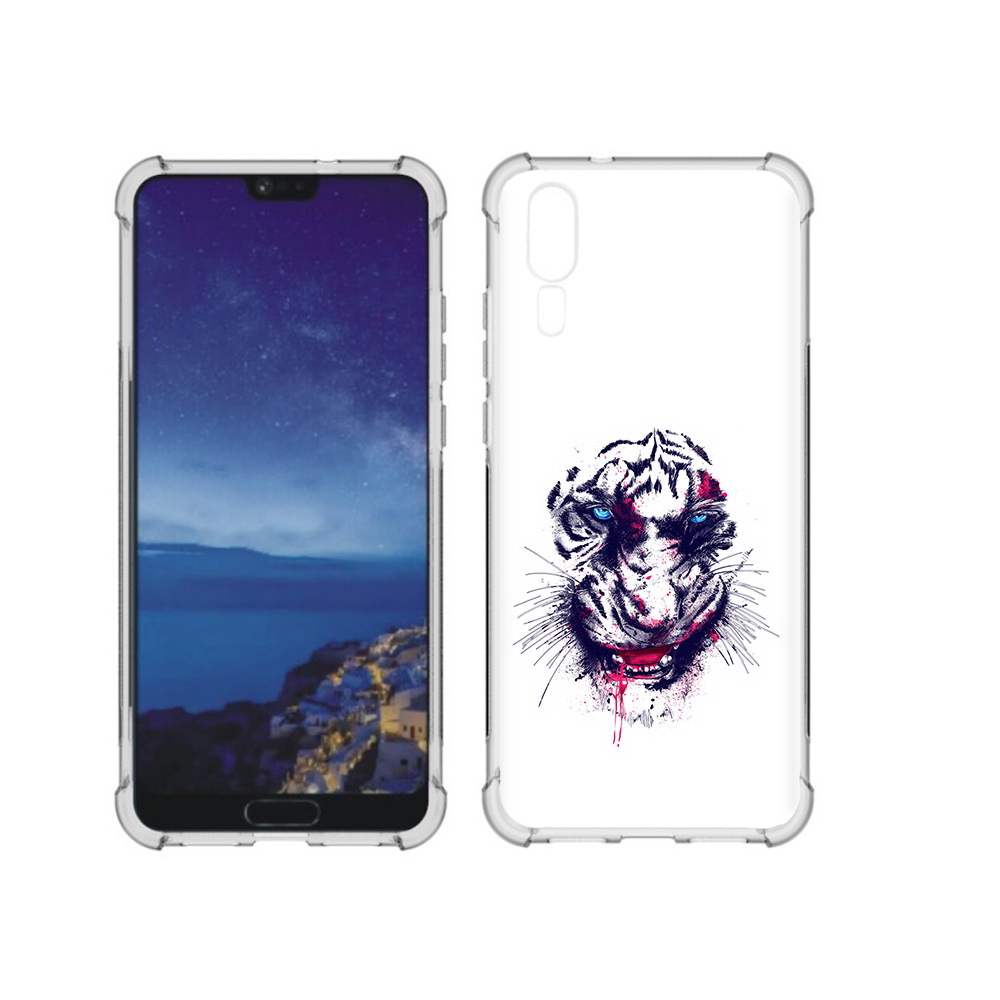

Чехол MyPads Tocco для Huawei P20 безумный тигр (PT108006.52.228), Прозрачный, Tocco