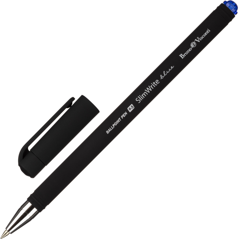 

Ручка шариковая неавтоматическая SlimWrite.BLACK 0,5мм синяя 20-0009, (4шт.)