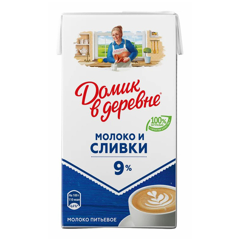 

Молоко 9% ультрапастеризованное 0,95 л Домик в Деревне