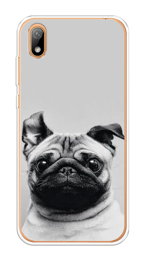 

Чехол Awog на Honor 8S "Ушастый мопс", Серый, 69150-1
