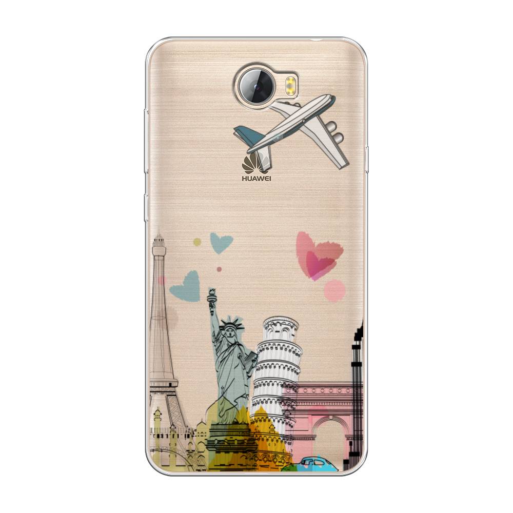 

Чехол Awog на Huawei Y5 II "Самолет путешествий", Разноцветный, 61950-10