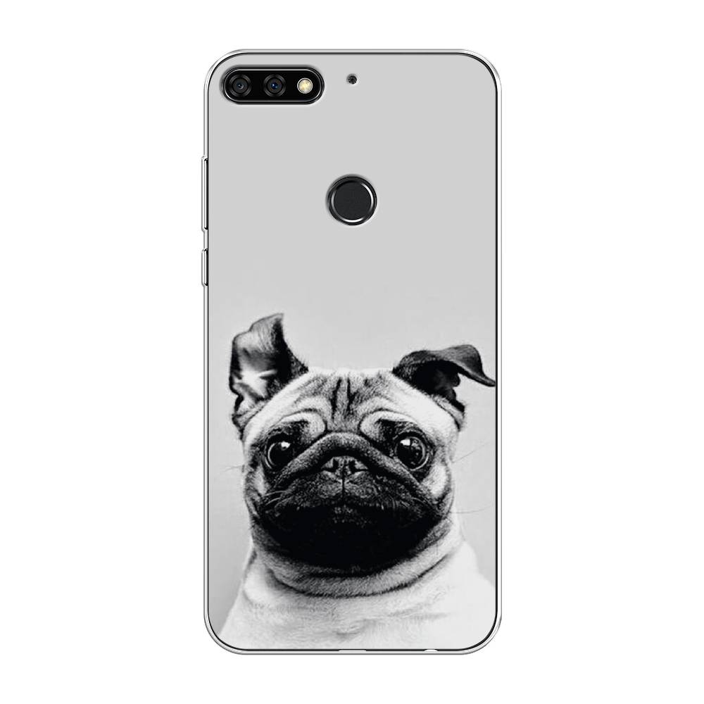 

Чехол Awog на Huawei Nova 2 Lite "Ушастый мопс", Серый, 64650-1