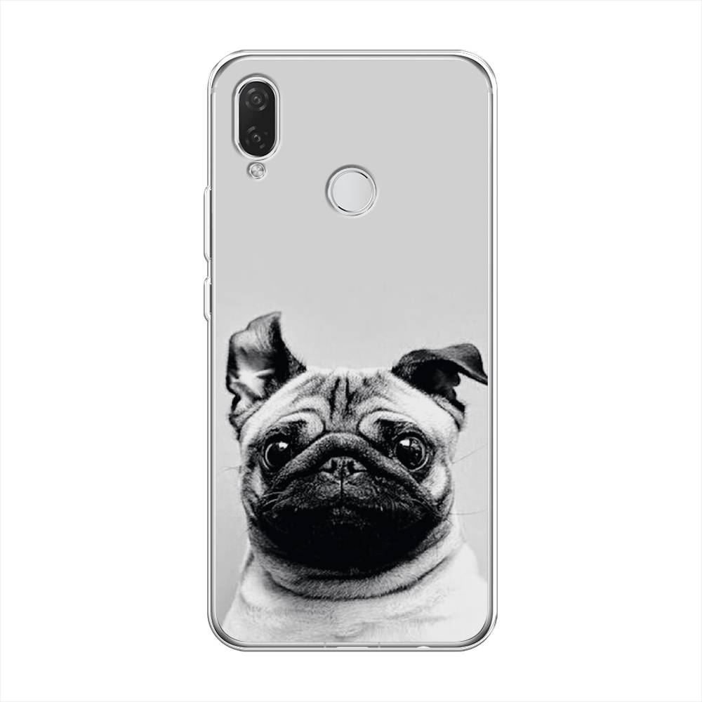 

Чехол Awog на Huawei Nova 3i "Ушастый мопс", Серый, 68350-1