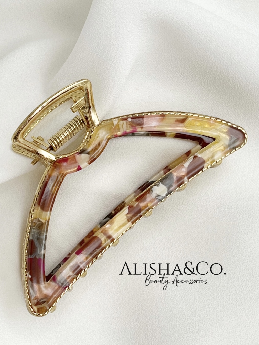 

Заколка-краб женская Alisha&Co. TRA1 бордовая, Разноцветный, TRA1