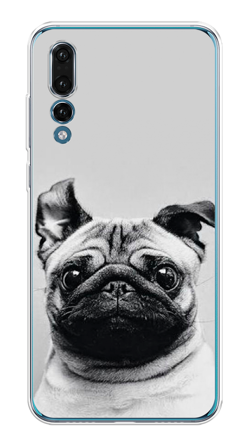 

Чехол Awog на Huawei P20 Pro "Ушастый мопс", Серый, 65050-1