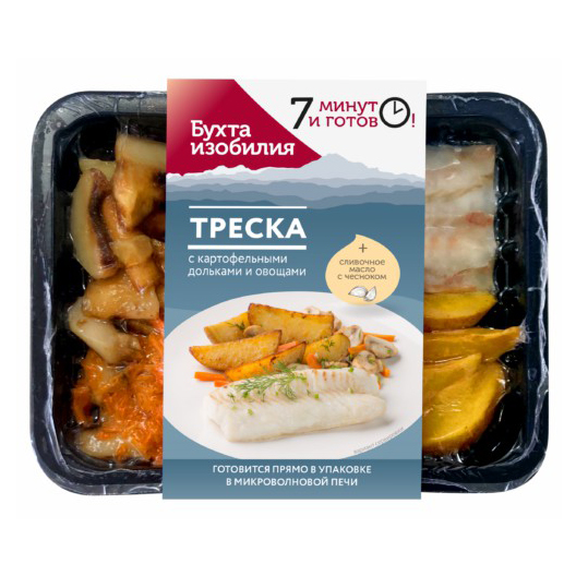 

Треска Бухта изобилия с картофельными дольками и овощами 300 г