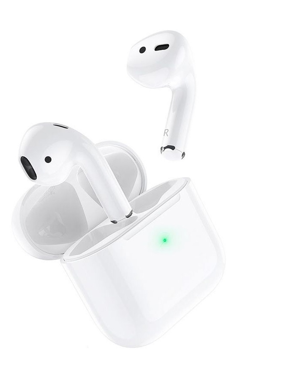 фото Наушники hoco ew03 plus беспроводные с док станцией tws, bluetooth 5.0 белый oem