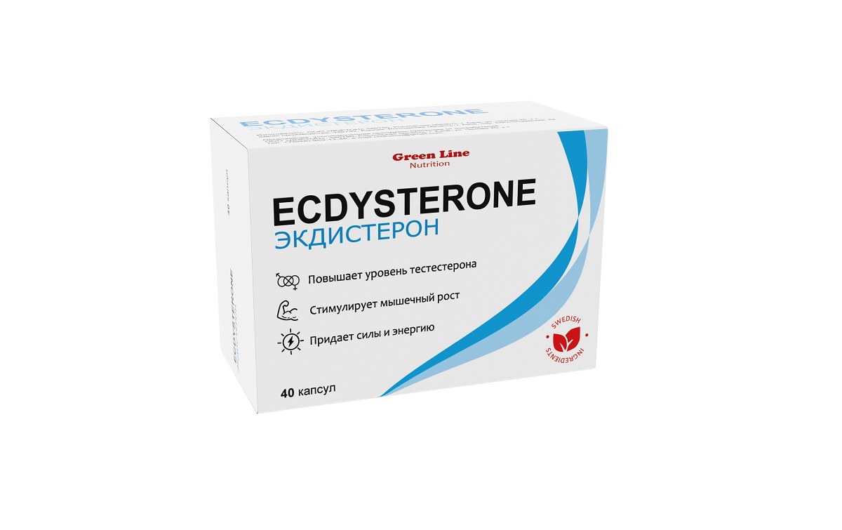 фото Бустер тестостерона green line nutrition ecdysterone-s 40 капсул