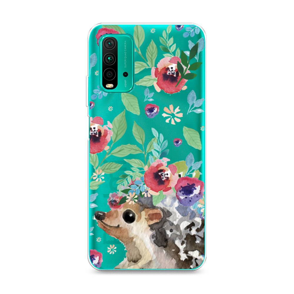 

Чехол Awog на Xiaomi Redmi 9T "Ежик в цветах акварель", Разноцветный, 39850-2