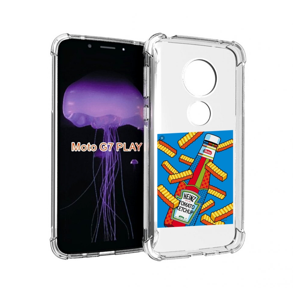 

Чехол MyPads картошка с соусом для Motorola Moto G7 Play, Прозрачный, Tocco