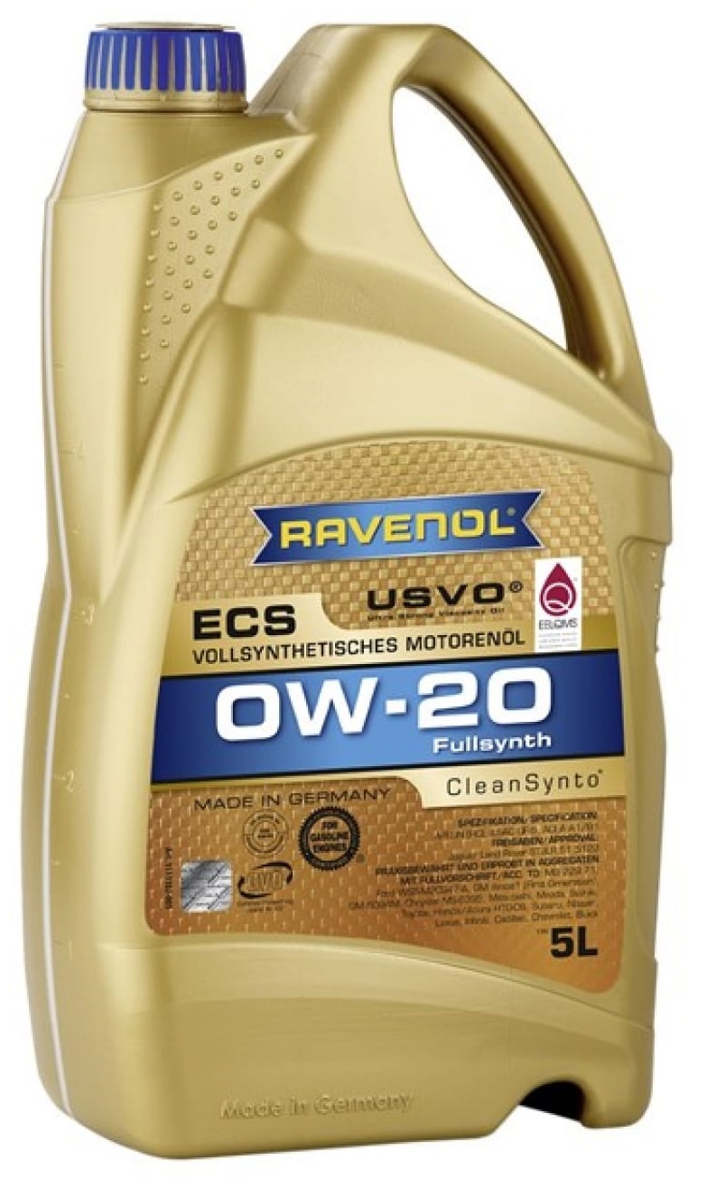 фото Ravenol масло моторное 0w-20 5л ecs ecosynth (синтетика+пао)