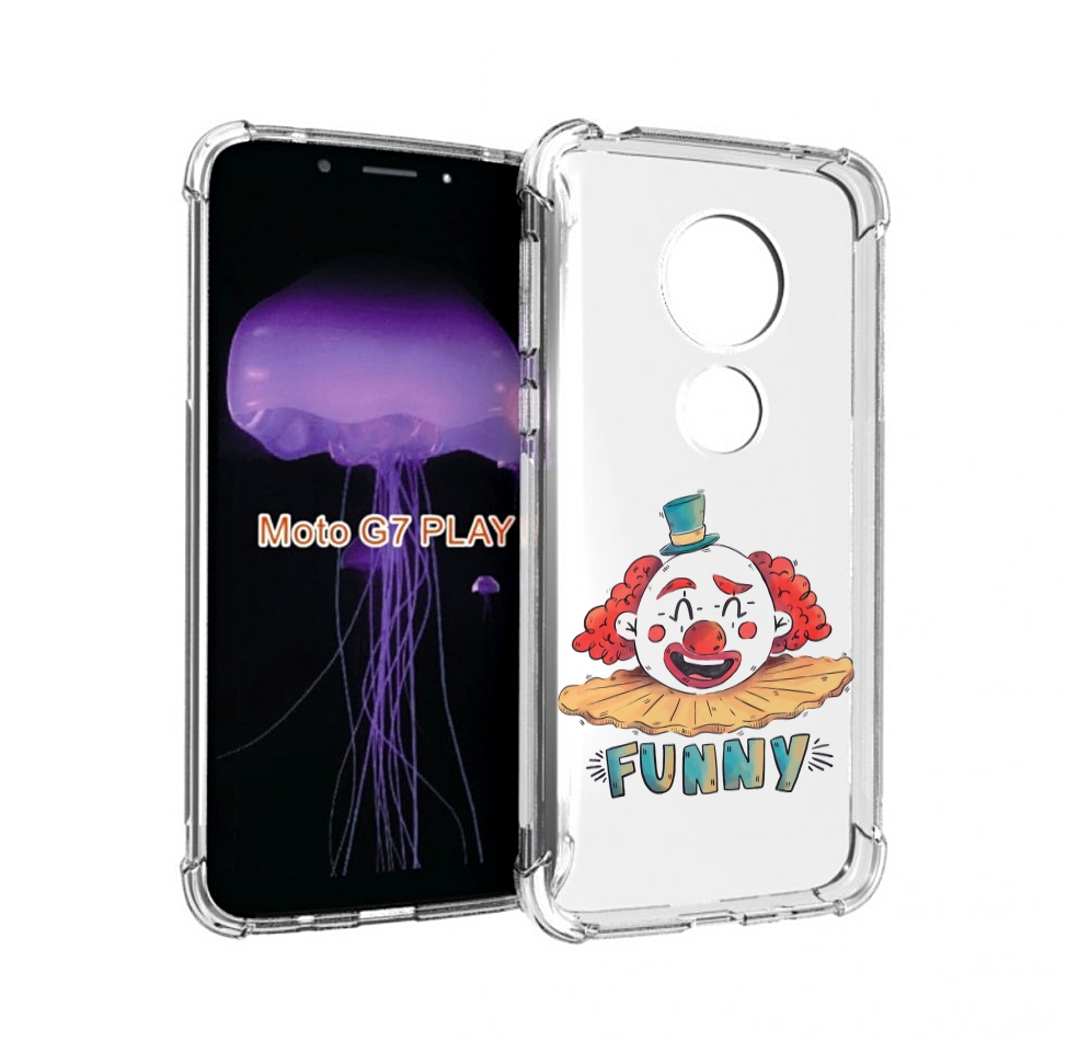 

Чехол MyPads клоун-смешной для Motorola Moto G7 Play, Прозрачный, Tocco