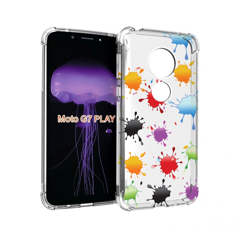 

Чехол MyPads кляксы для Motorola Moto G7 Play, Прозрачный, Tocco
