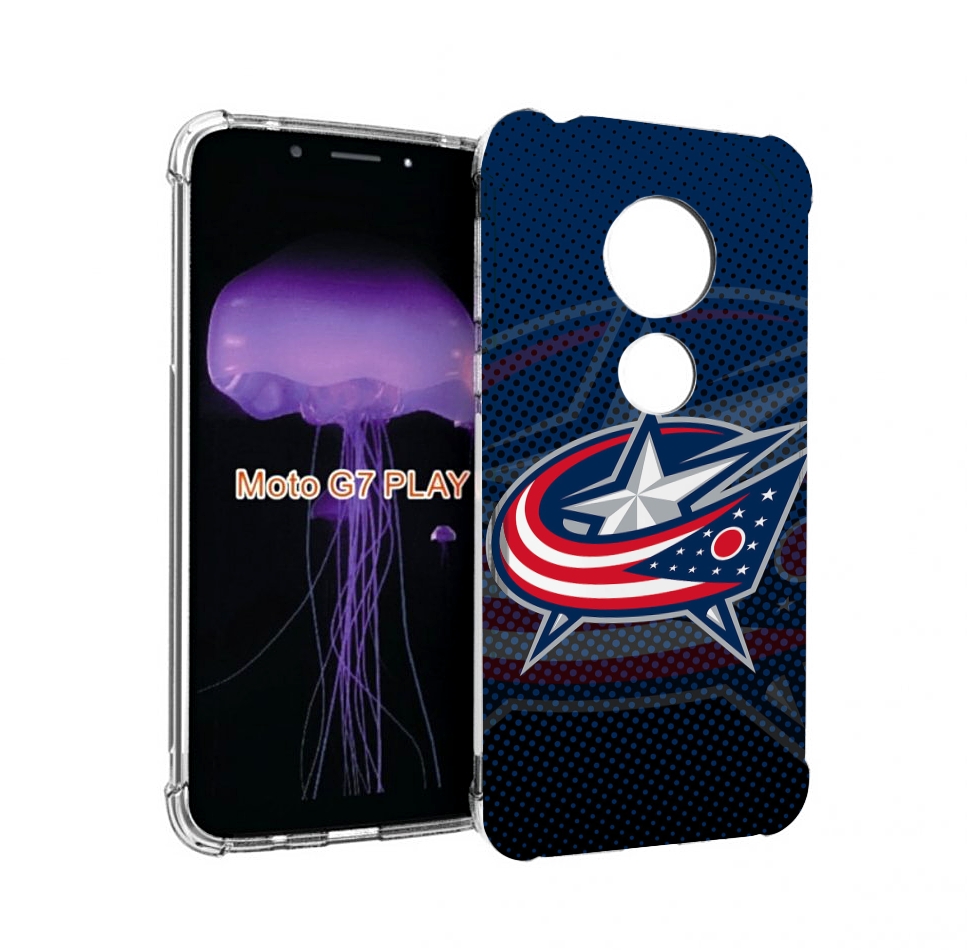 

Чехол MyPads коламбус блю джекетс для Motorola Moto G7 Play, Прозрачный, Tocco