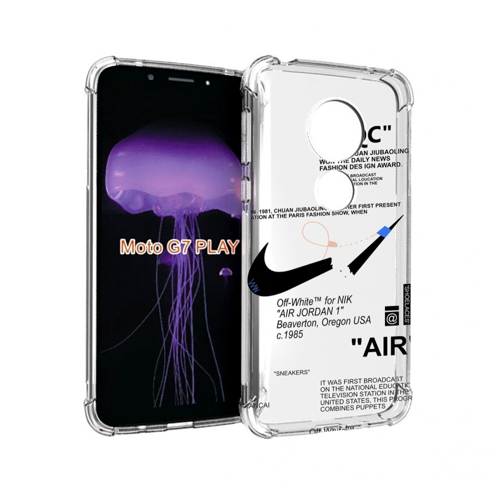 

Чехол MyPads коллаборация-найк для Motorola Moto G7 Play, Прозрачный, Tocco