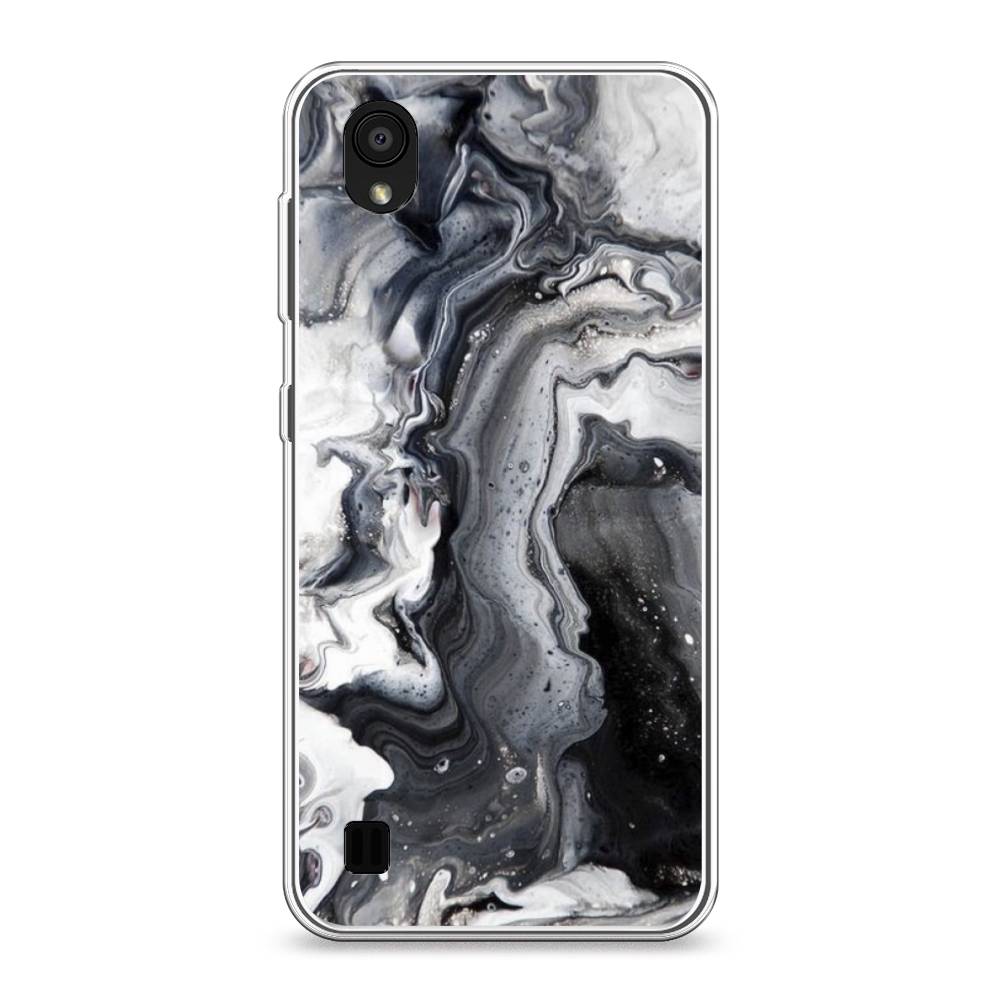 фото Силиконовый чехол "бело-черные сложные полосы" на zte blade a5 (2019) awog