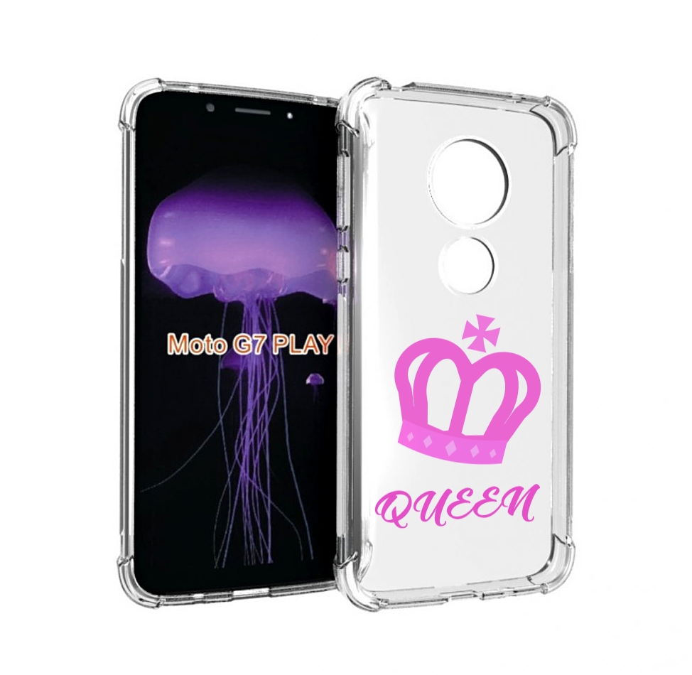 

Чехол MyPads корона-королевы-розовый для Motorola Moto G7 Play, Прозрачный, Tocco