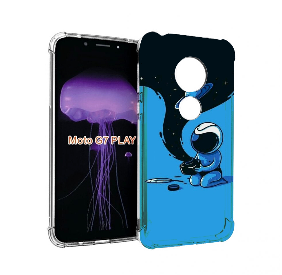 

Чехол MyPads космос из черной краски для Motorola Moto G7 Play, Прозрачный, Tocco