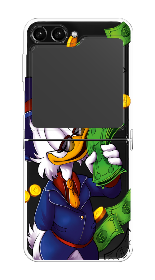 

Чехол на Samsung Galaxy Z Flip 5 "Scrooge McDuck with Money", Синий;зеленый;белый, 2108350-6