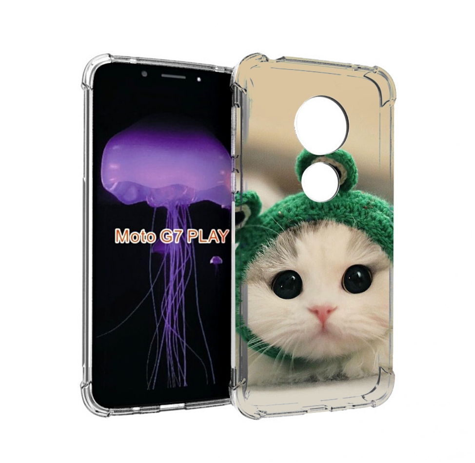

Чехол MyPads кот-лягушка детский для Motorola Moto G7 Play, Прозрачный, Tocco