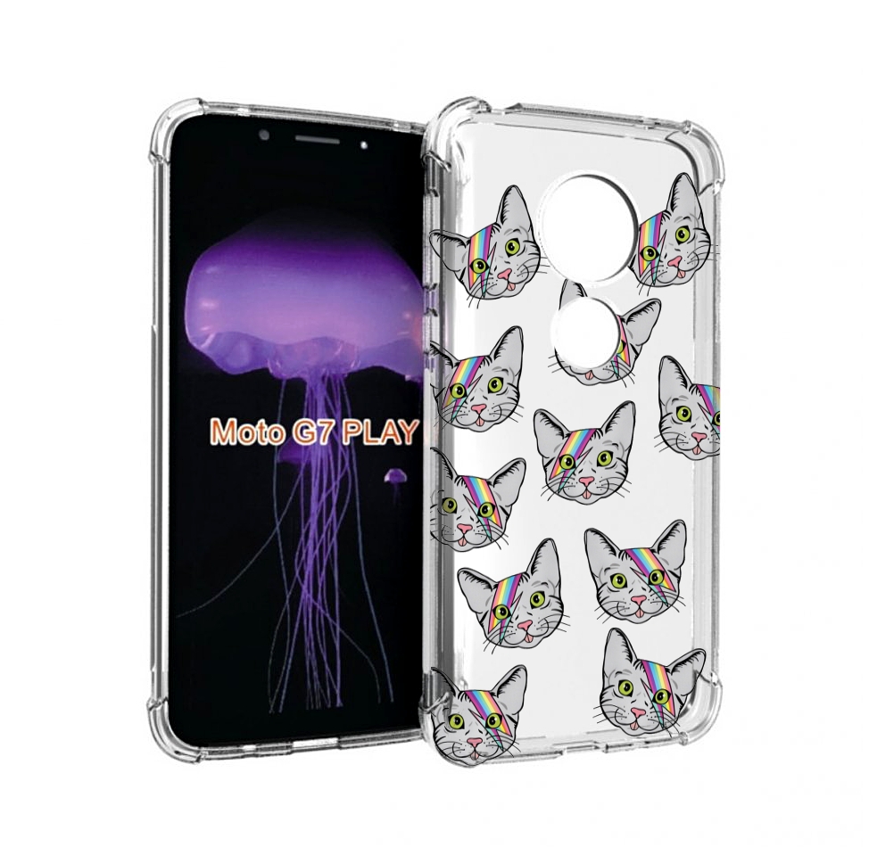 

Чехол MyPads кот-с-молнией-на-лбу для Motorola Moto G7 Play, Прозрачный, Tocco
