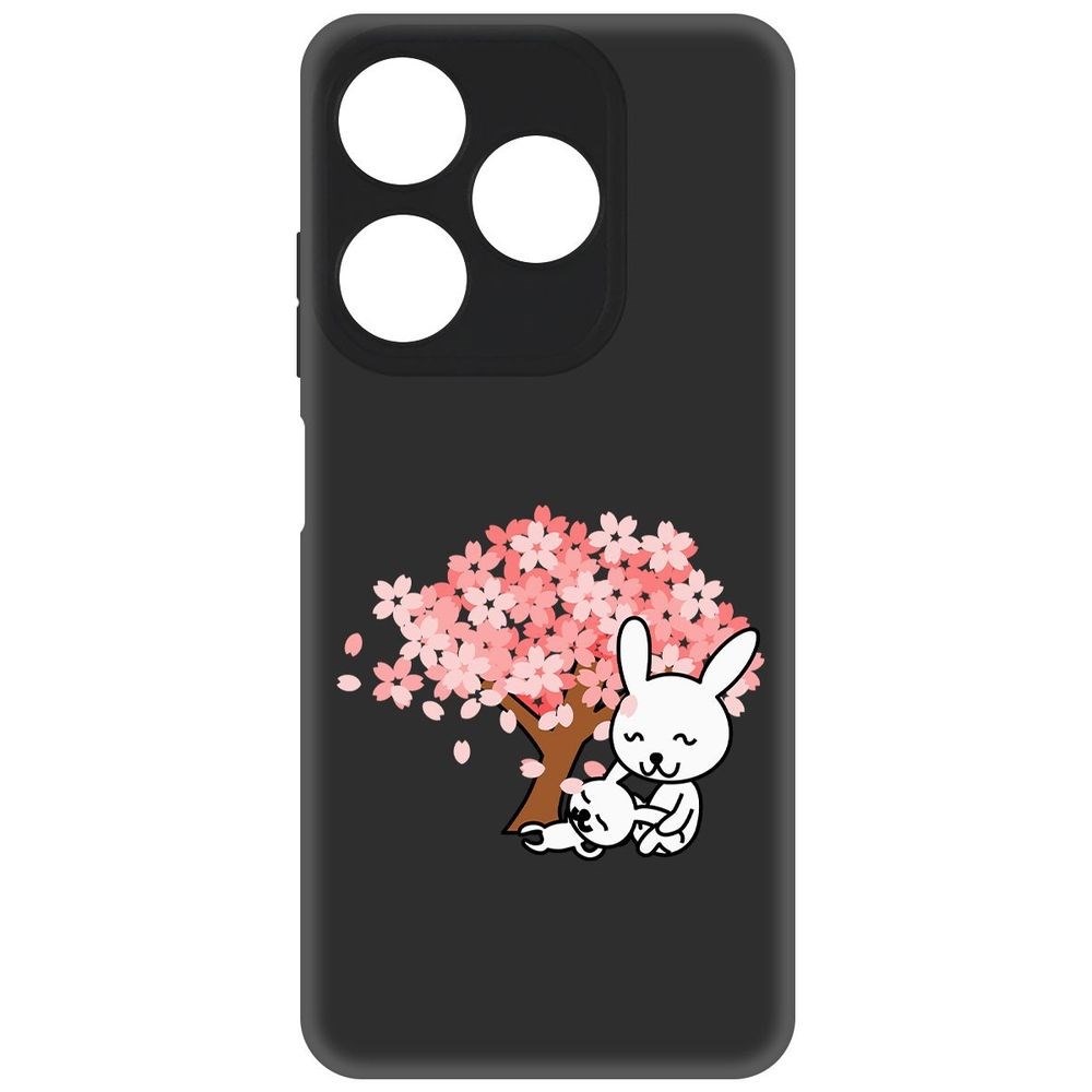

Чехол-накладка Софт Кролики для Tecno Spark 10C, Черный