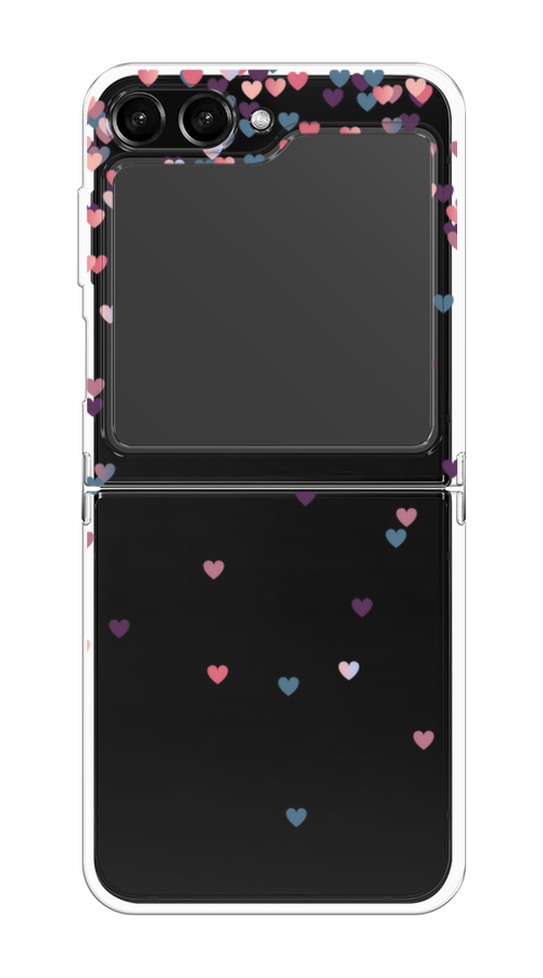 

Чехол на Samsung Galaxy Z Flip 5 "Посыпка сердечки", Розовый;фиолетовый, 2108350-3