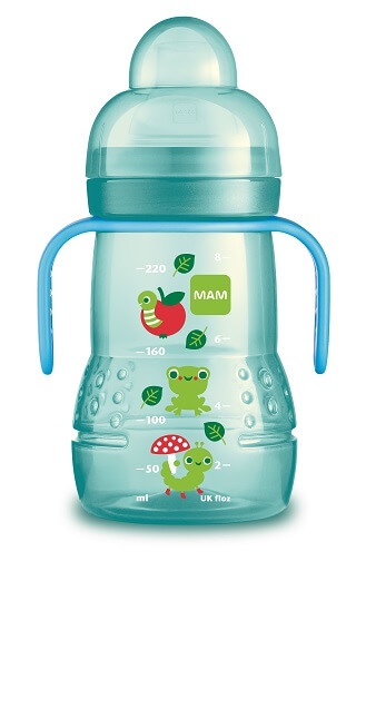 

Поильник MAM Trainer+ Тренировочный 220 мл голубой 4+ мес.