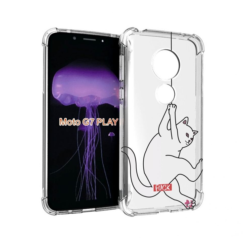 

Чехол MyPads котяра-на-веревке для Motorola Moto G7 Play, Прозрачный, Tocco