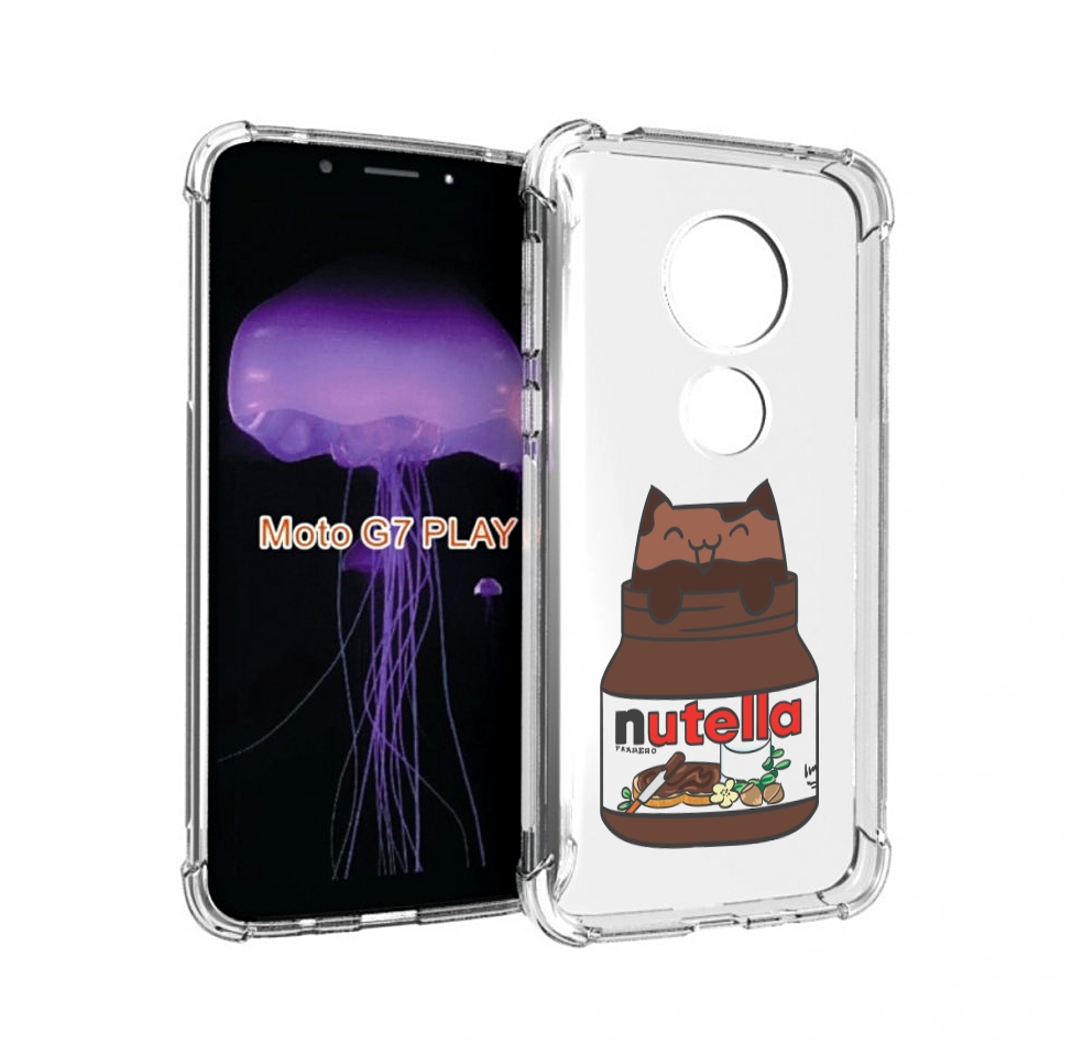 

Чехол MyPads кошечка-в-нутелле для Motorola Moto G7 Play, Прозрачный, Tocco