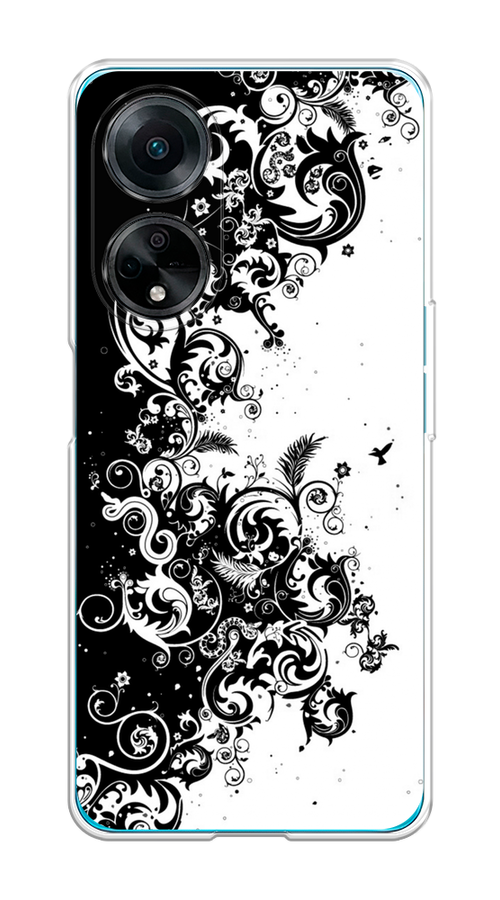 

Чехол на Oppo A98 "Черно белый узор", Белый;черный;серый, 2514450-3