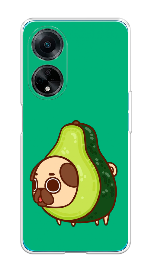 

Чехол на Oppo A98 "Мопс авокадик", Зеленый, 2514450-1