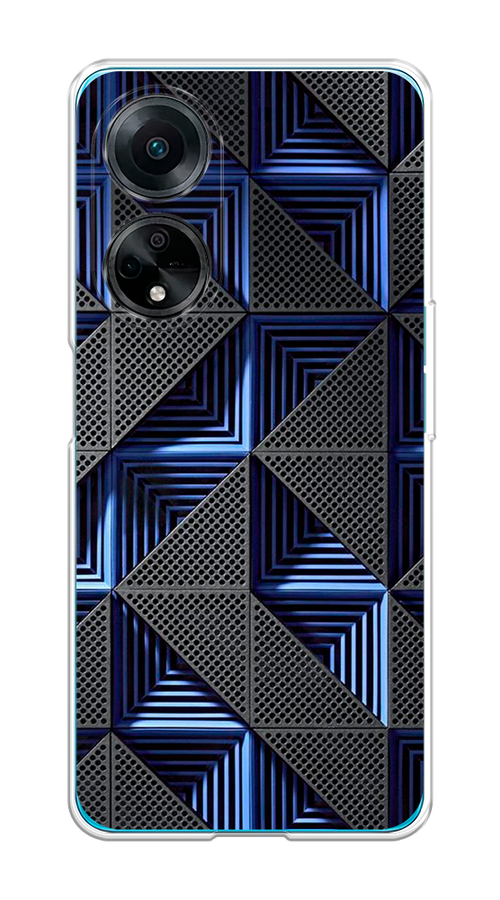 

Чехол на Oppo A98 "IBM", Серый;синий, 2514450-3