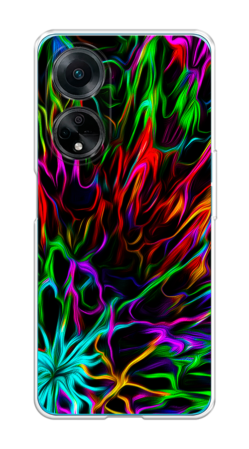 

Чехол на Oppo A98 "Разноцветные разводы", Голубой;зеленый;оранжевый, 2514450-3