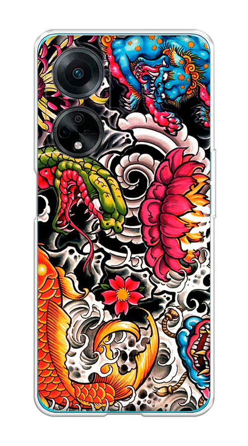 

Чехол на Oppo A98 "Японское искусство", Красный;оранжевый;голубой, 2514450-4