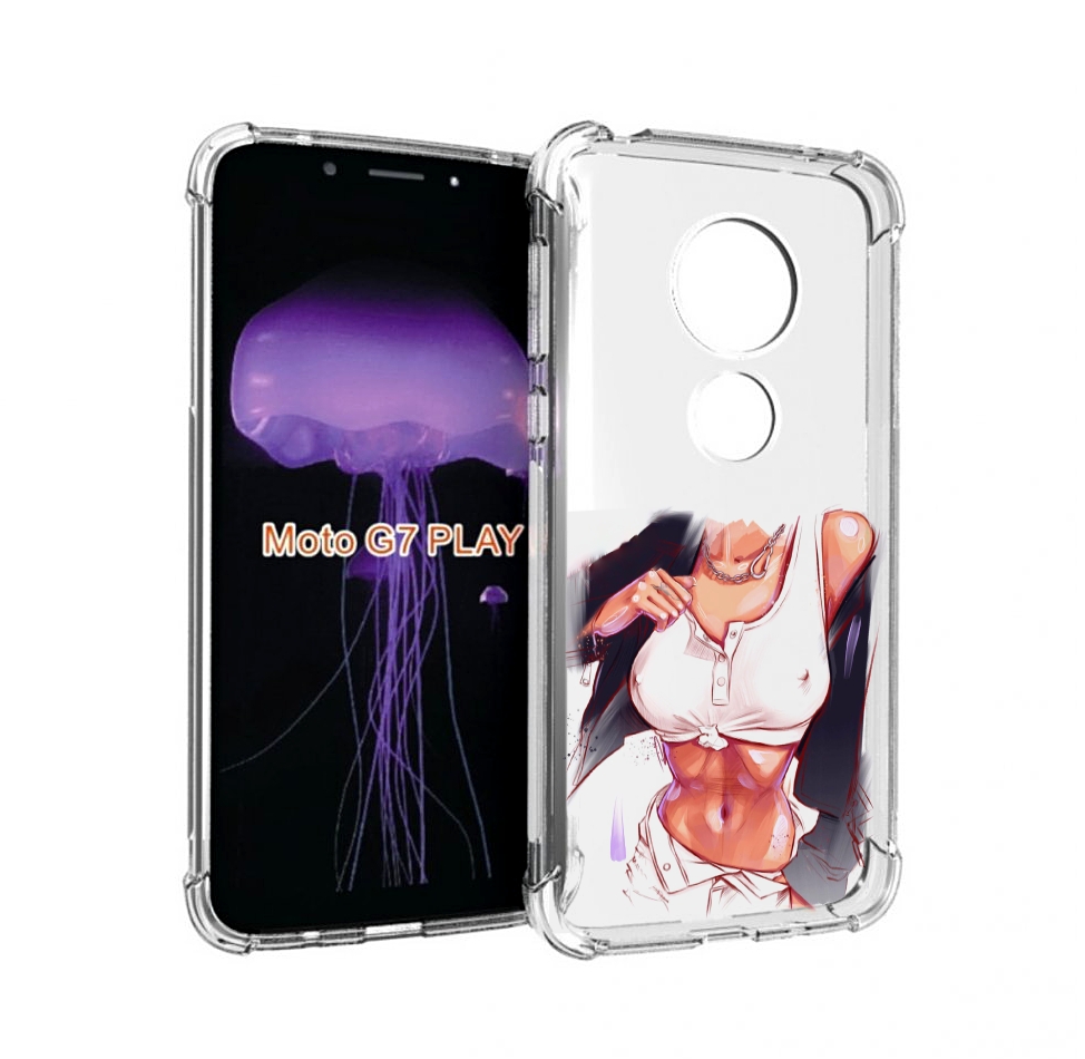 

Чехол MyPads красивая-стройная-модель для Motorola Moto G7 Play, Прозрачный, Tocco
