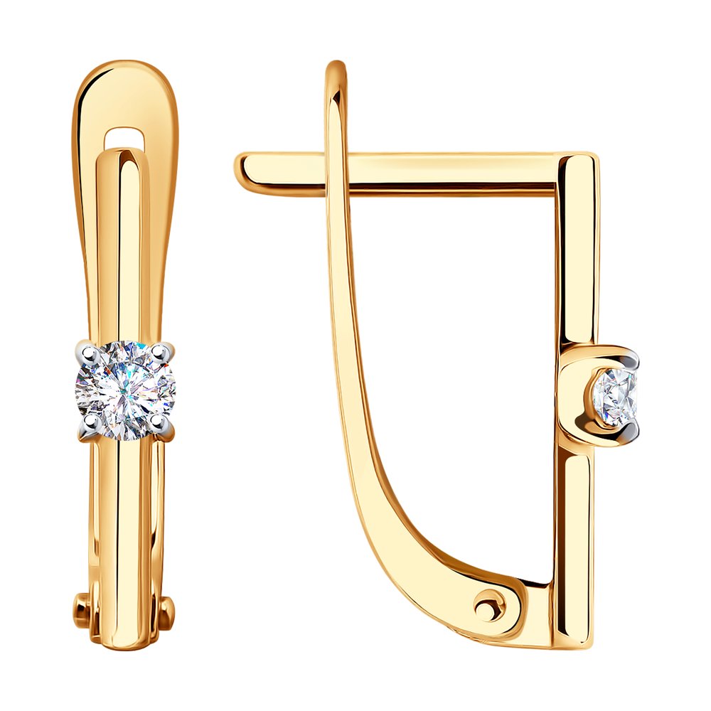 

Серьги женские из золота SOKOLOV 029231, фианит, 029231