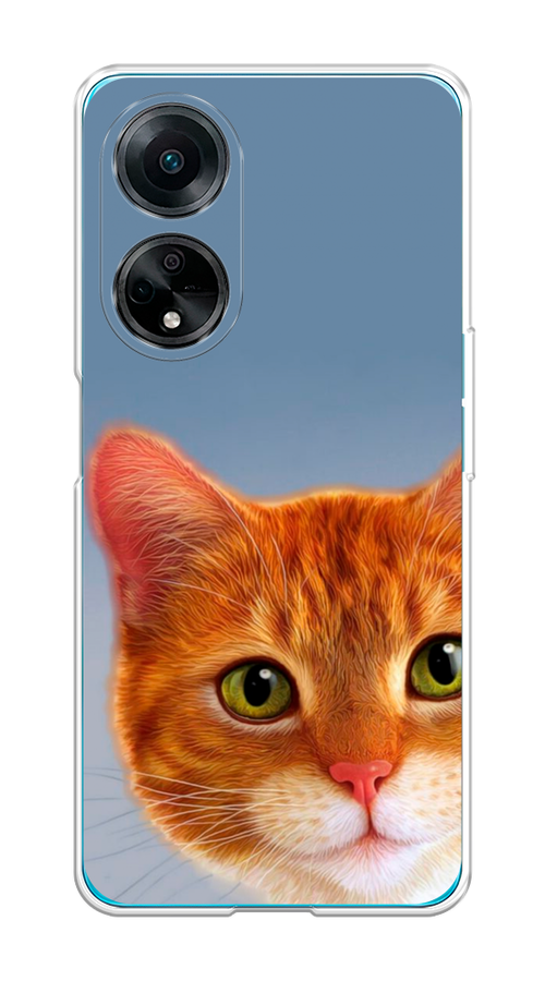 

Чехол на Oppo A98 "Любопытный котик", Коричневый, 2514450-1