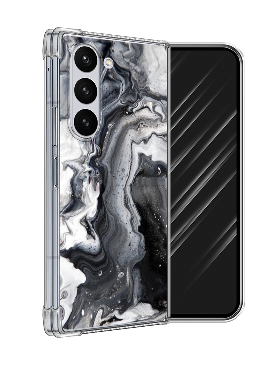 

Чехол Awog на Samsung Galaxy Z Fold 6 "Бело-черные сложные полосы", Серый;серебристый;белый, 2109850-1