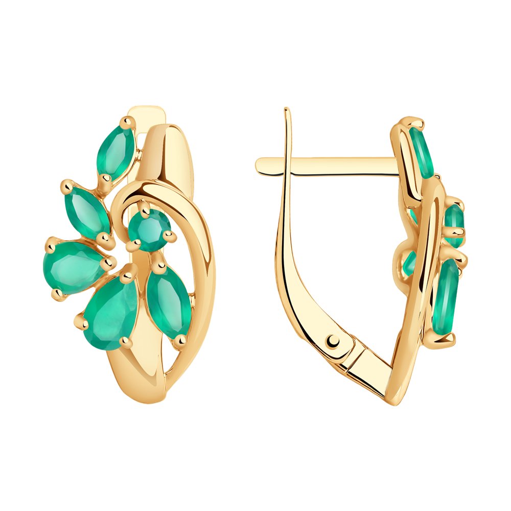 

Серьги женские из золота SOKOLOV 37727559, агат, 37727559