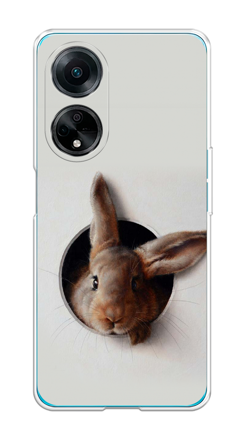 

Чехол на Oppo A98 "Любопытный кролик", Серый;коричневый, 2514450-1
