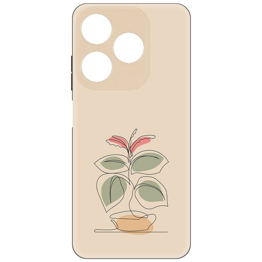 

Чехол-накладка Софт Цветок для Tecno Spark 10C, Черный