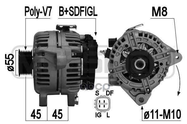 

Генератор ERA для Toyota Avensis, Camry 2001-2008 209366, 209366