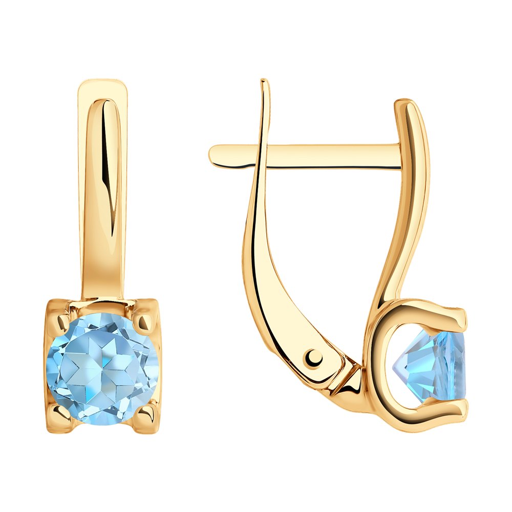 

Серьги из красного золота SOKOLOV 727417, топаз, 727417