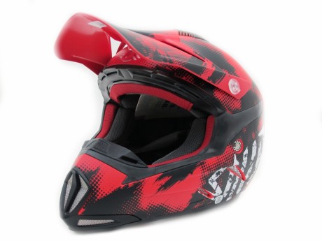 

Шлем кросс SHIRO MX-305 SILS black matt/red,размер L, MX-305 SILS