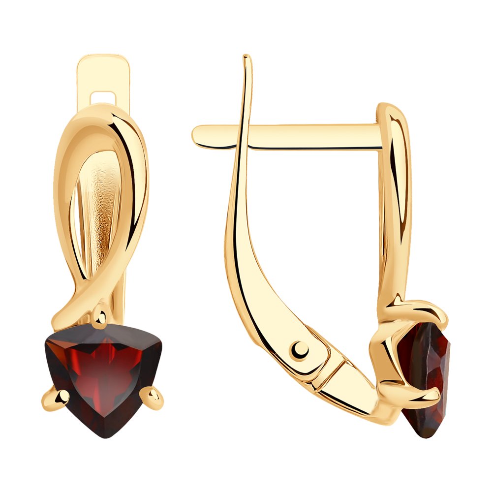 

Серьги из красного золота SOKOLOV 727466, гранат, 727466