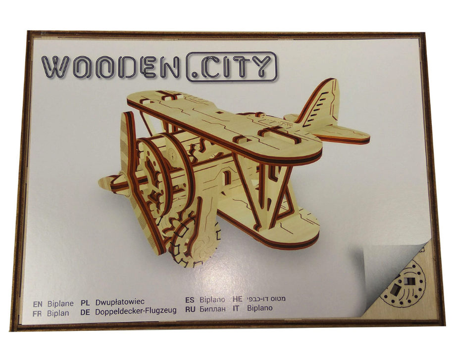 

Модель для конструирования Wooden City Биплан, арт. 304