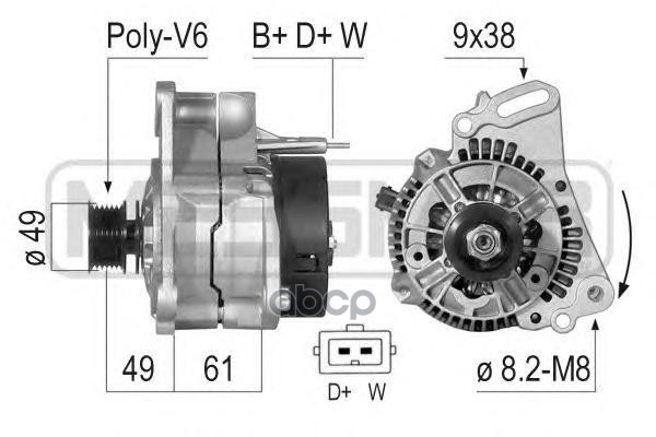 

Генератор ERA для Volkswagen Golf III, Golf IV, Passat 210121, 210121