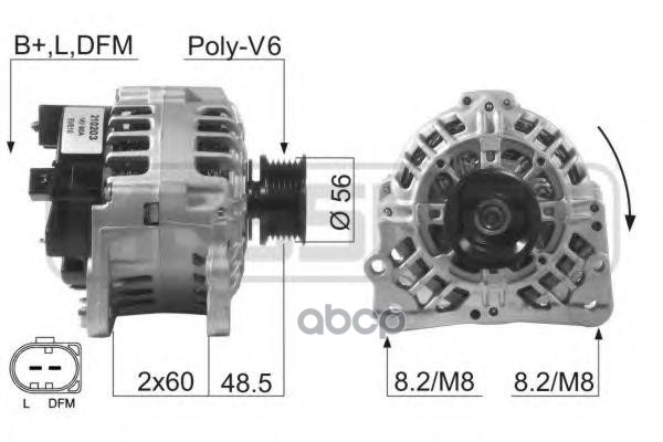 

Генератор Skoda Octavia Vw Golf Iv/Bora 1.4-2.0 210203 Era арт. 210203, 210203