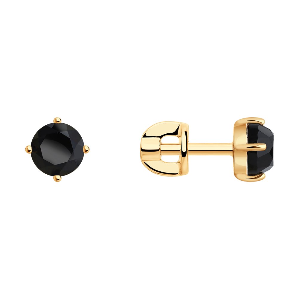 

Серьги женские из золота SOKOLOV 727617, оникс, 727617